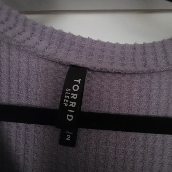 Torrid Purple Ribbed Knit Top - Picture 3 of 4